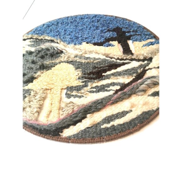 Rug Hooking Display Nature Scene Vintage 1970s - Picture 2 of 7